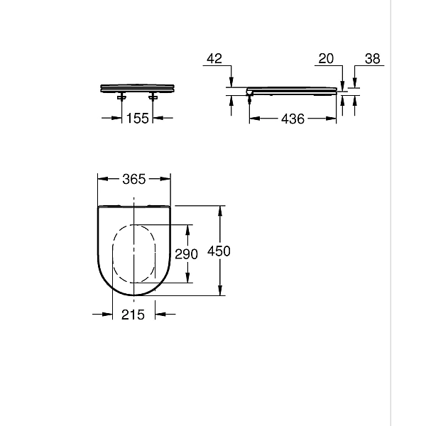 Сидіння для унітазу Grohe Euro Ceramic (102500SH00) - Фото - 5