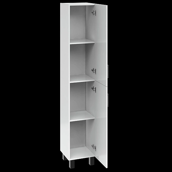 "Альба" Пенал підлоговий 35х35 (білий матовий, правий) фреза NEW - Фото - 2