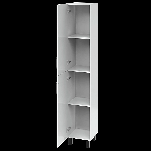 "Альба" Пенал підлоговий 35х35 (білий матовий, лівий ) фреза NEW - Фото - 2