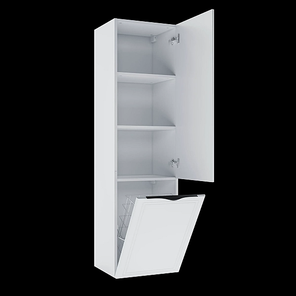 "Естель" пенал підвісний 40х35, з корзиною білий Л. - Фото - 2