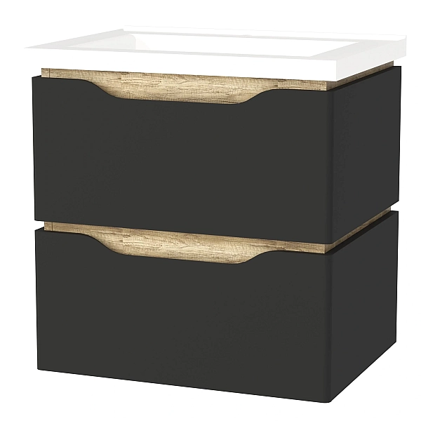 "Сакраменто" Тумба підвісна з ум. Глорія 60 2ш (антрацит)