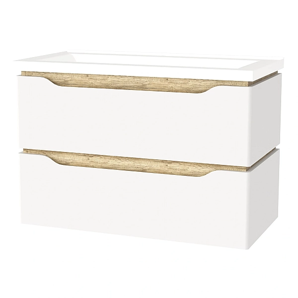 "Сакраменто" Тумба підвісна з ум. Глорія 90 2ш (біла)