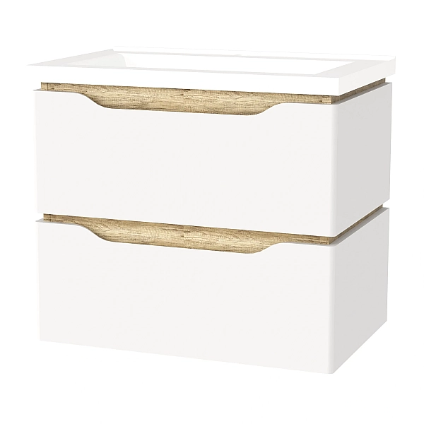 "Сакраменто" Тумба підвісна з ум. Глорія 70 2ш (біла)