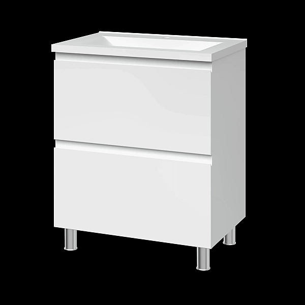 "Каріна" Тумба підлогова з умив Глорія 80 2ш (біла)