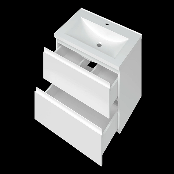 "Каріна" Тумба підвісна з умив Глорія 70 2ш (біла) - Фото - 2