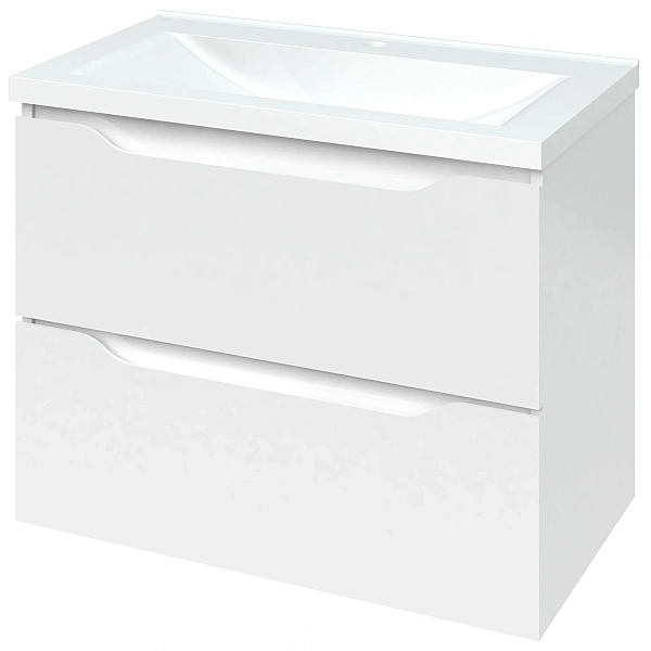 "Амелія" Тумба підвісна з умив. шк.Глорія 60 біла