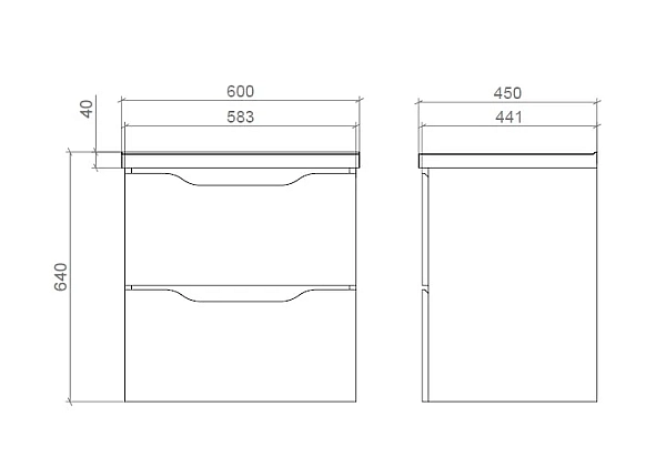 "Амелія" Тумба підвісна з умив. шк.Глорія 60 біла - Фото - 3