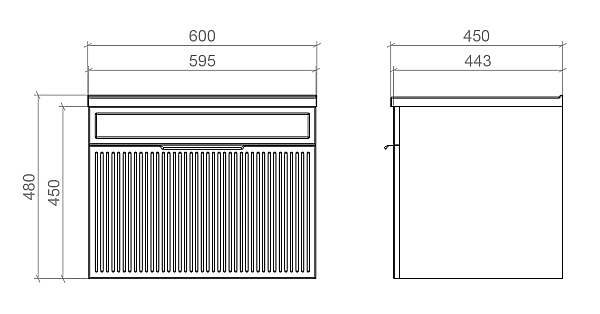 "Адель" Тумба з ум. Родео 60, біла - Фото - 3