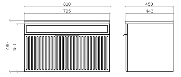 "Адель" Тумба з ум. Родео 80, чорна - Фото - 3