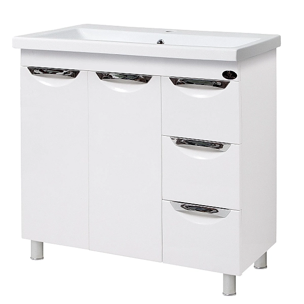 "Лора" Тумба з умив. шт.камінь "Глорія 90" з 3-ма шух-ми, 2 дв, вр.р.