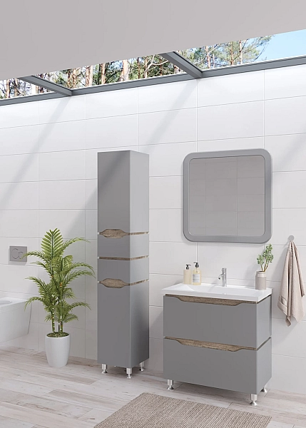 "Сакраменто" Пенал підвісний 35х35 (сірий, правий) - Фото - 3