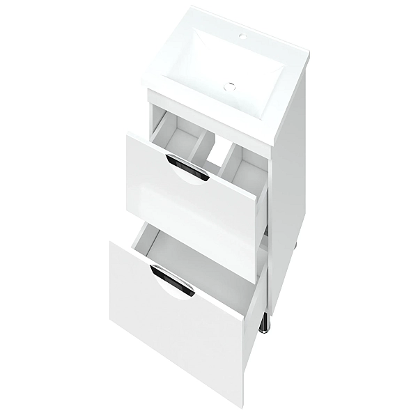 "Лора" Тумба з умив. шт.камінь "Глорія 60" з 2 шухлядами, вр.р. напр.прих.монт - Фото - 2