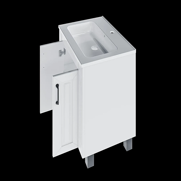 "Аскольд" тумба підлогова з ум. Родео 80, біла - Фото - 2