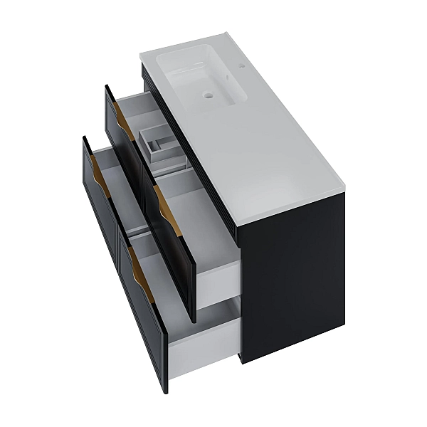 "Естель" тумба підвісна з ум. Родео 120, чорна Л. - Фото - 2