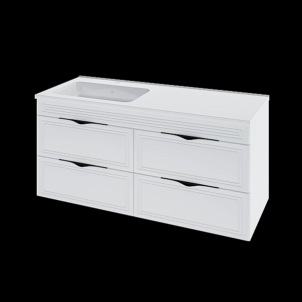 "Естель" тумба підвісна з ум. Родео 120, біла Л.