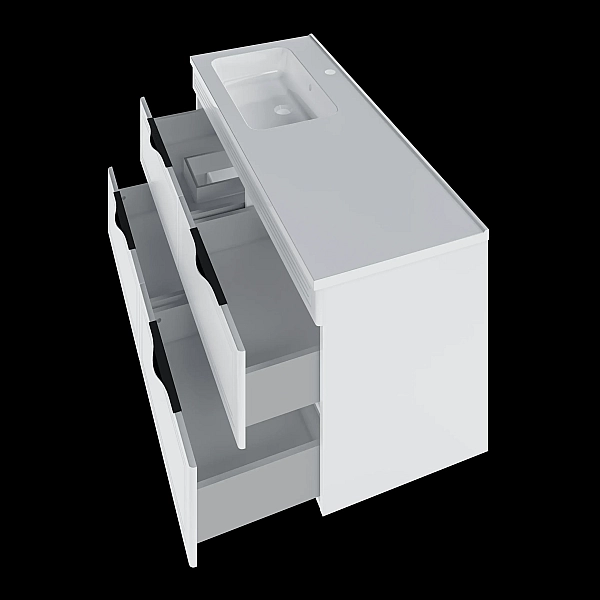 "Естель" тумба підвісна з ум. Родео 120, біла Л. - Фото - 2