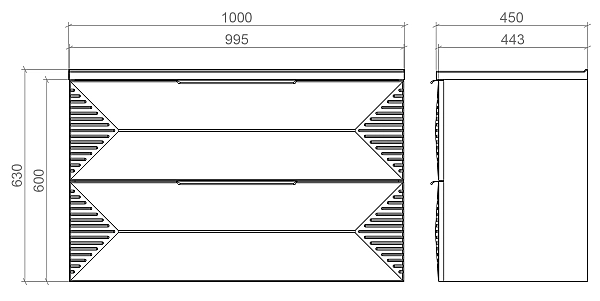 "Медокс" Тумба підвісна з ум. Родео 100 (біла) - Фото - 4