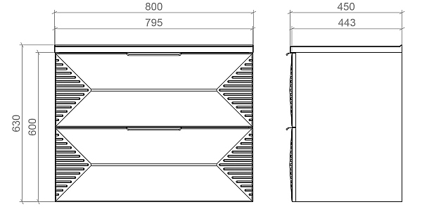 "Медокс" Тумба підвісна з ум. Родео 80 (пастель) - Фото - 4