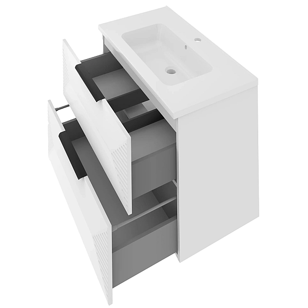 "Медокс" Тумба підвісна з ум. Родео 80 (біла) - Фото - 2