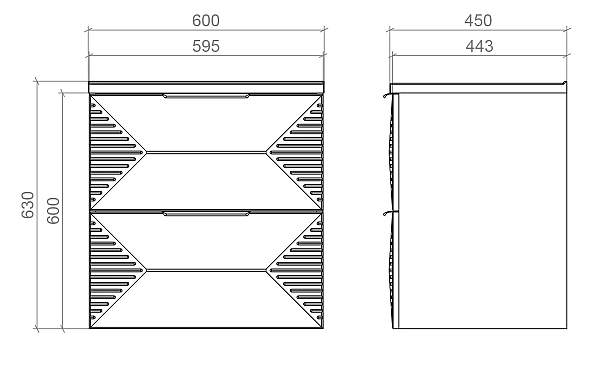 "Медокс" Тумба підвісна з ум. Родео 60 (пастель) - Фото - 4