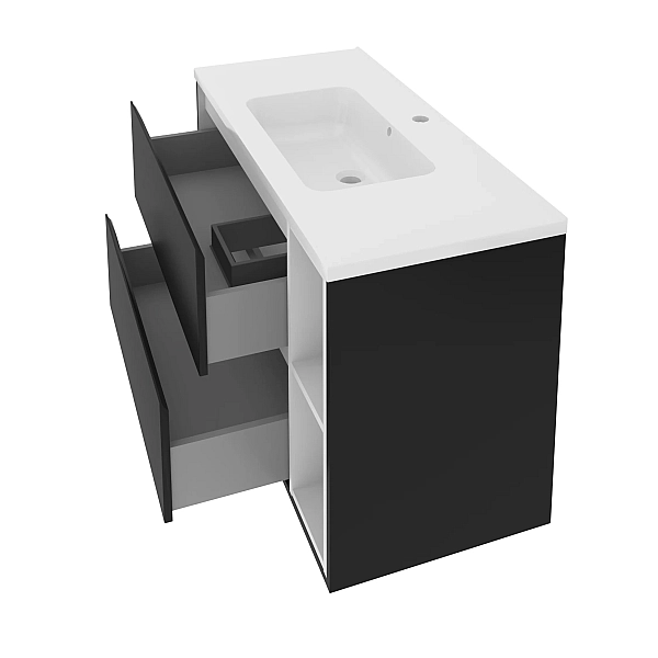 "Айріс" Тумба з ум. Родео 100 (чорна) ліва - Фото - 2