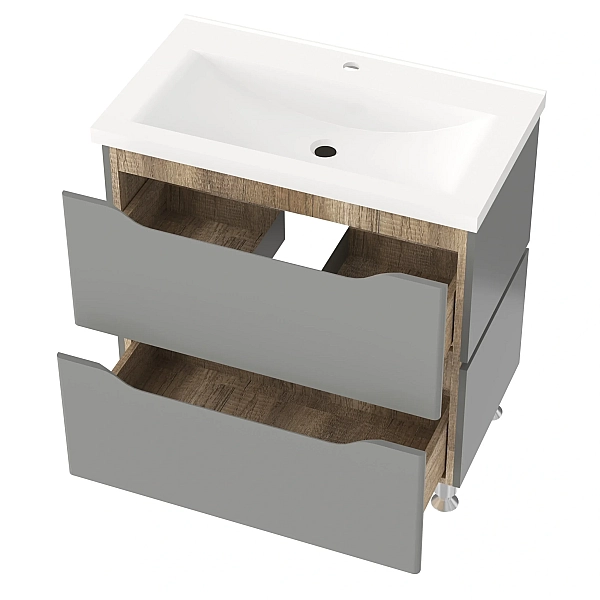 "Сакраменто" Тумба підлогова з ум. Глорія 80 2ш (сіра) - Фото - 2