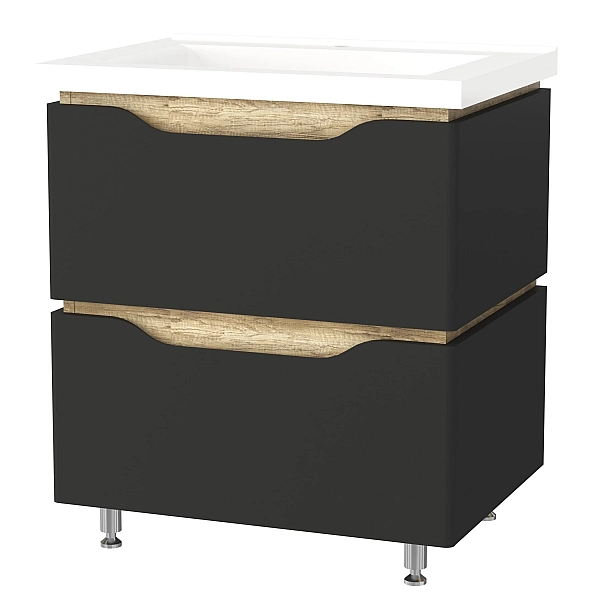 "Сакраменто" Тумба підлогова з ум. Глорія 60 2ш (антрацит)