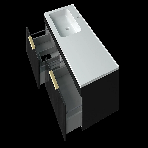 "Адель" Тумба з ум. Родео 120, чорна Л. - Фото - 2