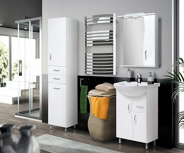 Дз.з св.з шкаф 55 роз, хвиля, біле, П - Фото - 3