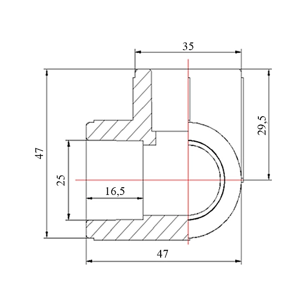 Тройник угловой PPR Blue Ocean 25, 90° - Фото - 2