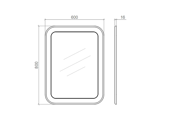 "Сакраменто" Дзеркало 60 (біле) - Фото - 3