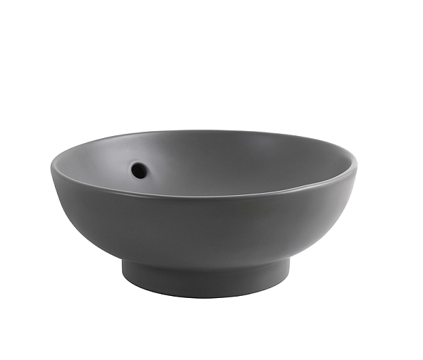 Раковина накладна Mixxus Premium TOPPER-0201 GRAY 410x410x165mm з переливом (MP6649) - Фото - 4