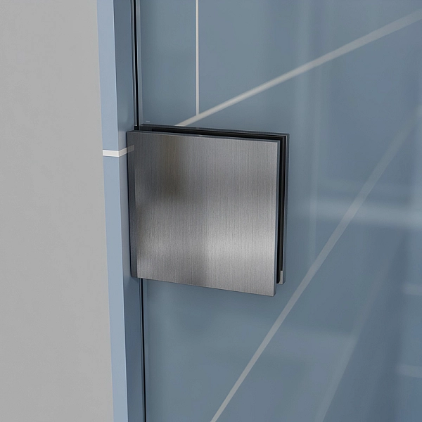 Двері в нішу Koer SR SD06-140x220-TR-07 прозоре скло Easy Clean 8мм, графіт (KR5369) - Фото - 9