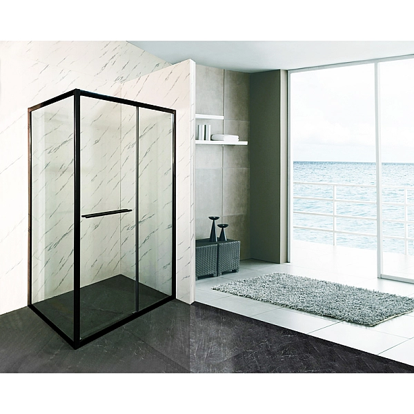 Душова кабіна без піддону Mixxus Premium Quadro SC01-120x80x195-TR Black прозоре скло 6мм (MI8293) - Фото - 12