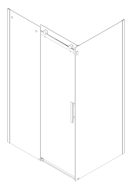 Бічна стінка до кабіни Koer SR SW01-90x200-TR-07 прозоре скло Easy Clean 8мм, графіт (KR5382) - Фото - 15