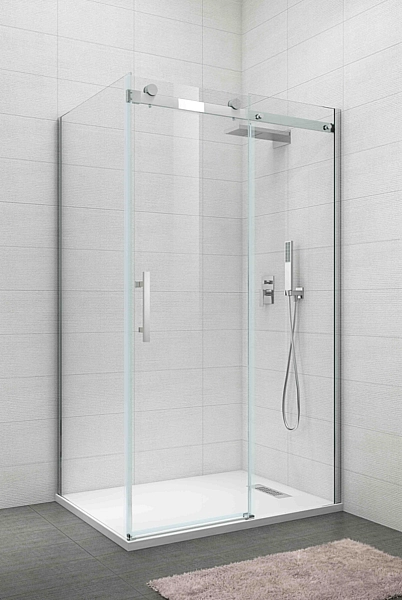 Бічна стінка до кабіни Koer SR SW01-90x200-TR-07 прозоре скло Easy Clean 8мм, графіт (KR5382) - Фото - 12