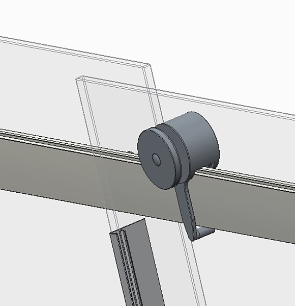 Бічна стінка до кабіни Koer SR SW01-90x200-TR-07 прозоре скло Easy Clean 8мм, графіт (KR5382) - Фото - 7