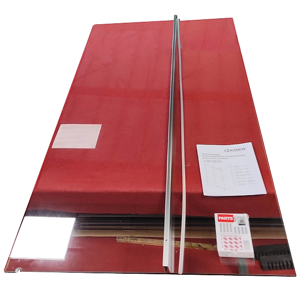 Бічна стінка до кабіни Koer SR SW01-90x200-TR-07 прозоре скло Easy Clean 8мм, графіт (KR5382) - Фото - 25