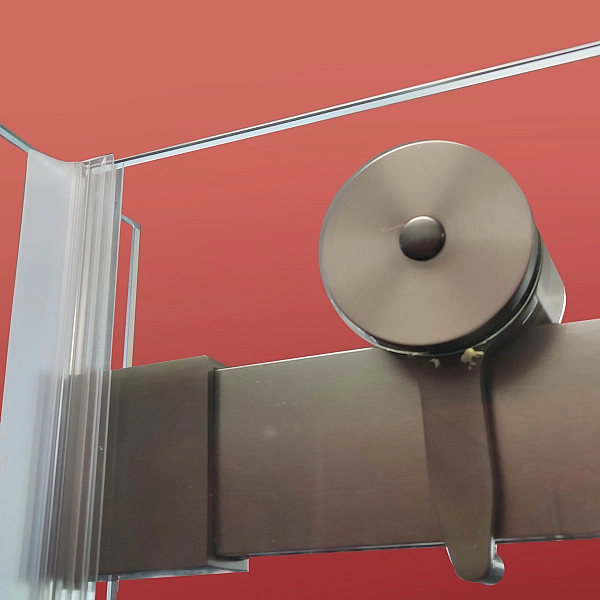 Бічна стінка до кабіни Koer SR SW01-90x200-TR-07 прозоре скло Easy Clean 8мм, графіт (KR5382) - Фото - 11