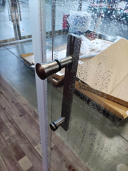 Бічна стінка до кабіни Koer SR SW01-90x200-TR-07 прозоре скло Easy Clean 8мм, графіт (KR5382) - Фото - 22