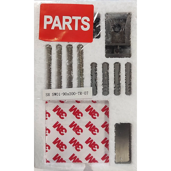 Бічна стінка до кабіни Koer SR SW01-90x200-TR-07 прозоре скло Easy Clean 8мм, графіт (KR5382) - Фото - 8