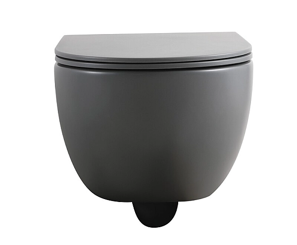 Унітаз підвісний Mixxus Premium TOPPER-0303-R GRAY 495x370x350mm система змиву RIMLESS (MP6657) - Фото - 2