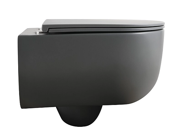 Унітаз підвісний Mixxus Premium TOPPER-0303-R GRAY 495x370x350mm система змиву RIMLESS (MP6657) - Фото - 4