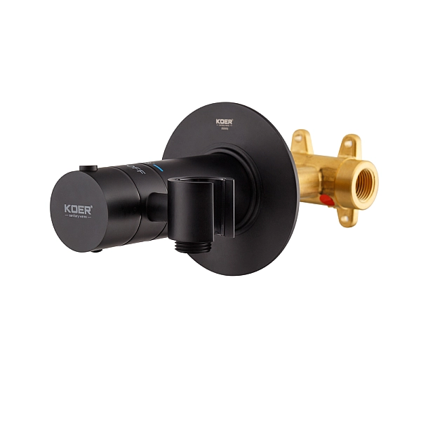 Змішувач для гігієнічного душу Koer KB-24029-05 термостатичний вбудований, колір чорний (KR5494) - Фото - 3