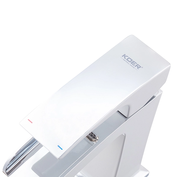 Змішувач для умивальника Koer KB-14007-01 водоспад (Колір хром) (KR3446) - Фото - 7