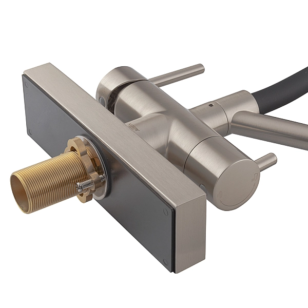 Змішувач для кухні Koer KB-74027-02 з функцією "водоспад" та чорним силіконовим виливом (KR5201) - Фото - 6