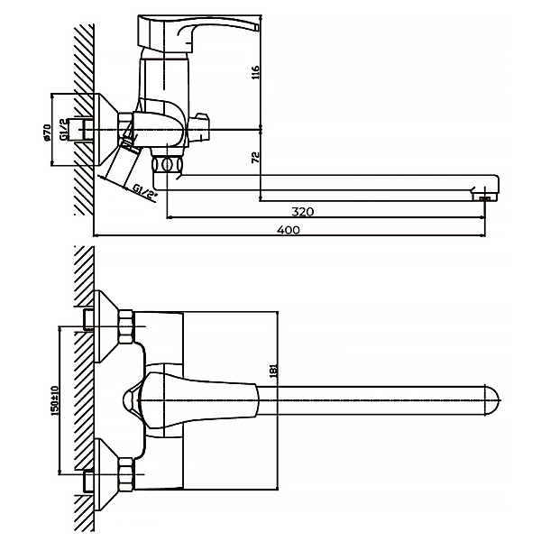 Змішувач для ванни Haiba Focus 006 (HB0120) - Фото - 2