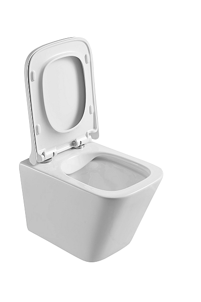 Унітаз підвісний Mixxus Premium Quadro-0301-R 490x340x360mm, система змиву Rimless (MP6452) - Фото - 3