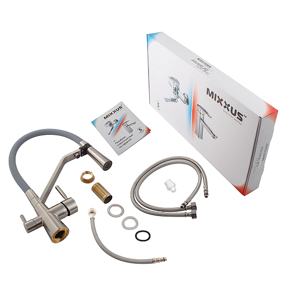 Змішувач для кухні Mixxus Premium Magnet 021 SS COLOR REFL.GREY (MI6976) - Фото - 3