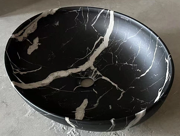 Раковина накладна Mixxus Premium ELLIPSE-0102 MARBLE 515х400х130mm (MP6552) - Фото - 3
